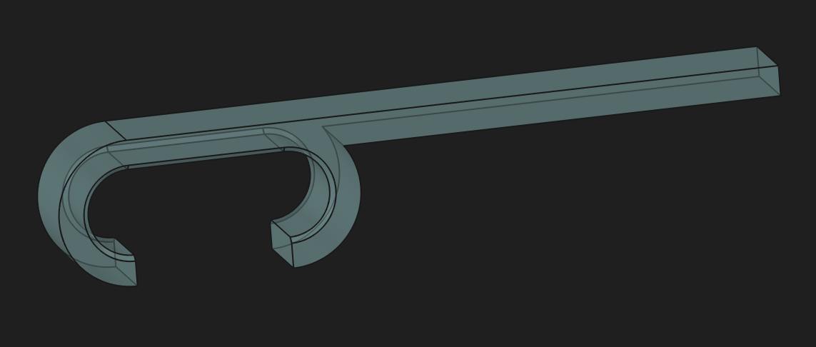 Screenshot of FreeCAD with a model of 3D printer axis support rod greaser tool.